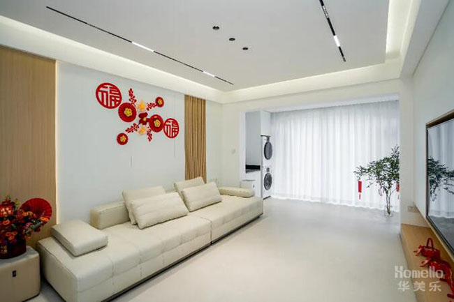 105㎡現(xiàn)代簡約三居，寬敞布局外加小清新設(shè)計(jì)，功能與美觀相互成就
